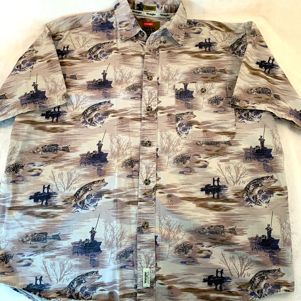 Wrangler Outdoor Button Up Shirt Men’s L